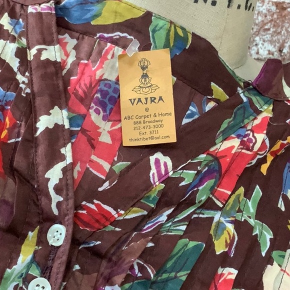 Boho cotton top, floral print, cotton. - Picture 6 of 6